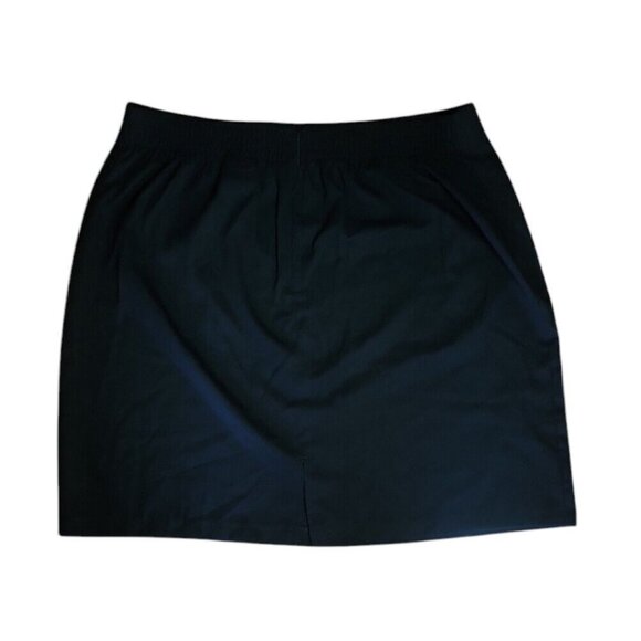 Bentley Skirt Womens Plus Size 20 Solid All Black Stretch Waist Zip Back - Picture 4 of 4